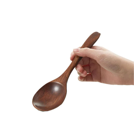 Elegant Japanese Artisan Wooden Soup Spoon with Extended Handle for Fine Dining