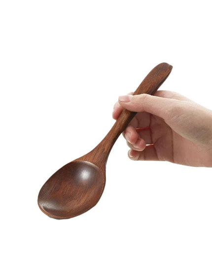 Elegant Japanese Artisan Wooden Soup Spoon with Extended Handle for Fine Dining