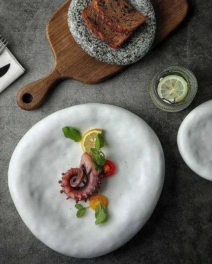 Artistic Japanese Ceramic Plate Set for Sophisticated Dining Moments