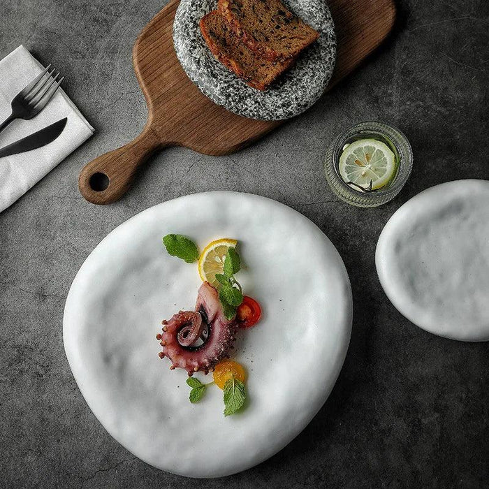 Artistic Japanese Ceramic Plate Set for Sophisticated Dining Moments