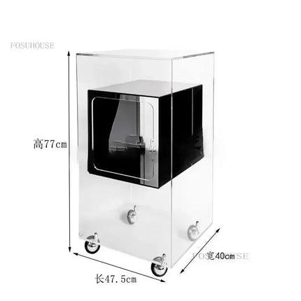 Acrylic Multi-Layer Beauty Salon Tool Trolley — 8-Colour Rolling Cart