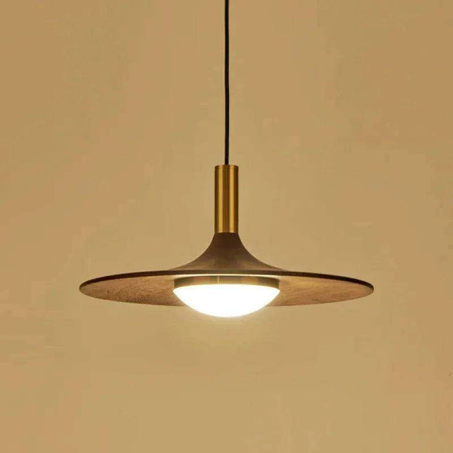 Timeless Walnut Wood LED Chandelier for Contemporary Living Spaces