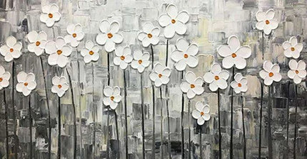 Gray Blossoms Complete Acrylic Art Set for Adults - All-in-One DIY Painting Kit with Canvas, Brushes, and Vibrant Paints
