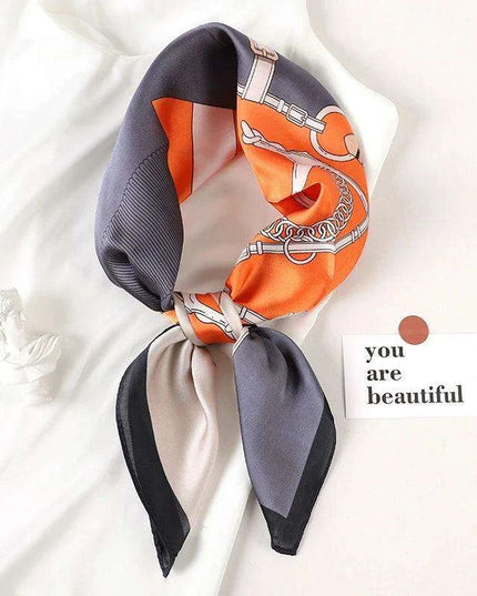 Elegant Satin Square Shawl Hijab: Luxurious 70x70cm Bandana for Women