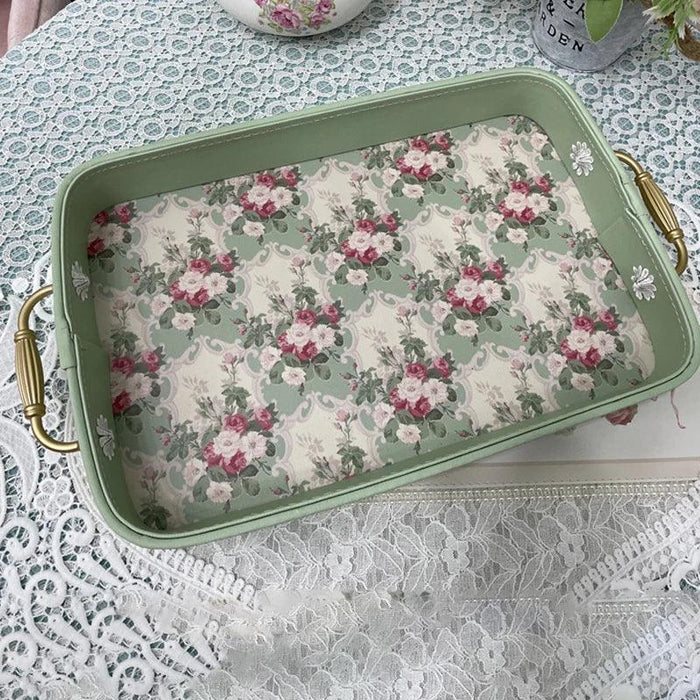 Sophisticated Blush and Gold Serving Tray - Elegant Home Accent