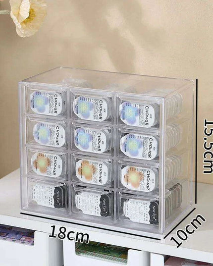 Versatile Acrylic Storage Box for Contact Lenses and Jewelry with Dust Protection
