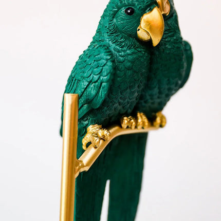 Handmade Couple Parrot Resin Ornament — Love Birds Desk Decor & Gift