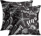 Coastal Serenity Cushion Covers Set - Set of 2 Decorative 18x18 Inch