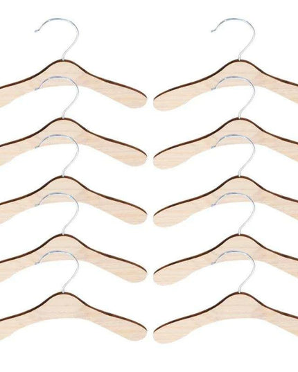 10-Piece Wooden Dog Clothing Hangers - Sturdy and Lightweight Pet Apparel Organizers