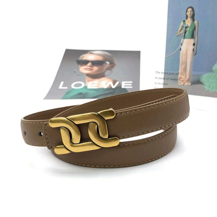 Chic Women's Leather Waist Belt with Modern Buckle Design | Fashionable Korean Trend