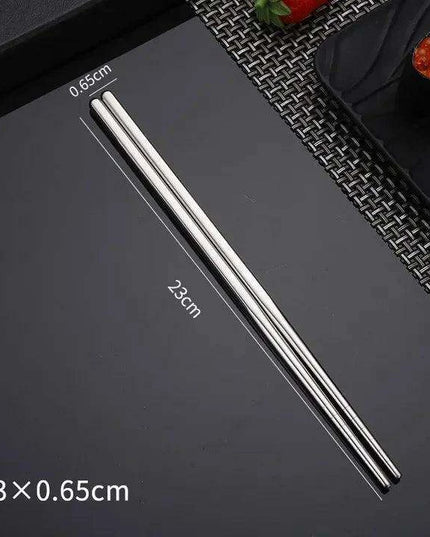 Elegant Stainless Steel Sushi Chopsticks with Enhanced Grip for Asian Cuisine