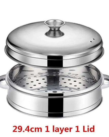 Bamboo Steamer Pot Combo with Stainless Steel Accessories for Ultimate Steaming