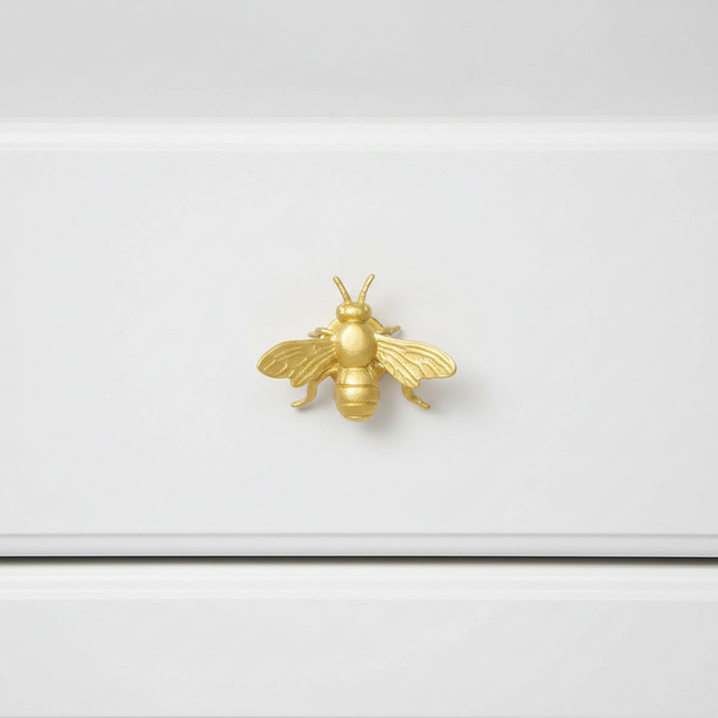 Brass Bee Drawer Handle — Gold & Bronze, Sold Individually