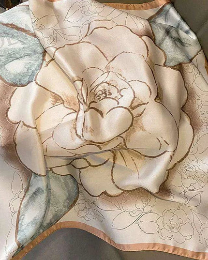 Elegant Satin Square Shawl Hijab: Luxurious 70x70cm Bandana for Women