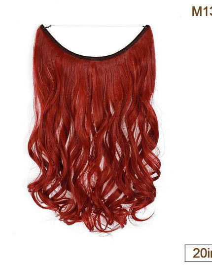 20-Inch Versatile Adjustable Invisible Wire Hair Extensions - Curly and Sleek Options