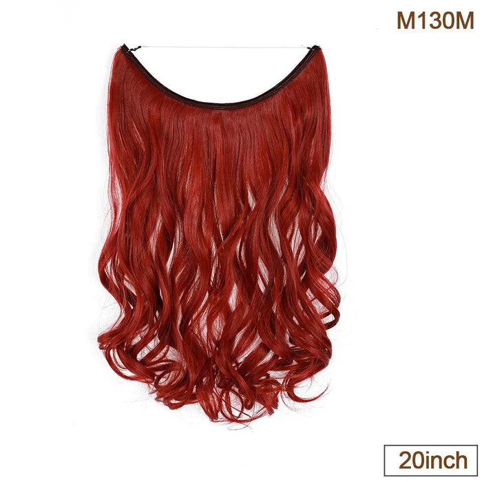 20-Inch Versatile Adjustable Invisible Wire Hair Extensions - Curly and Sleek Options