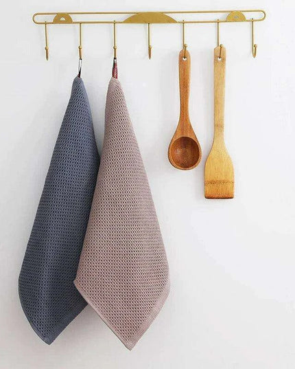 Sustainable Cotton Cleaning Cloths - Set of 5 Ultra-Absorbent Kitchen Towels