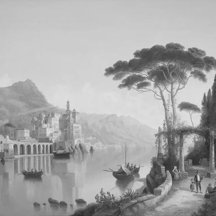 3D French Forest Landscape Wallpaper Mural – Hand-Painted, Custom Size