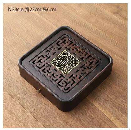 Elegant Wooden Tea Set with Nordic Coasters and Mess-Free Serving Design