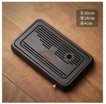 Elegant Wooden Tea Set with Nordic Coasters and Mess-Free Serving Design