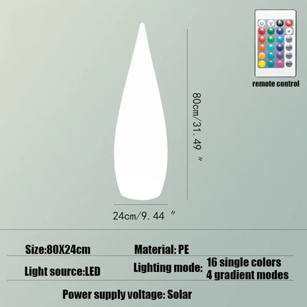Outdoor Water Drop Landscape Lights — Waterproof Solar & Plug-In