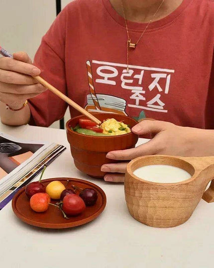 Artisan Acacia Wood Adventure Mug with Stylish Rope Handle - Your Unique Outdoor Drinkware