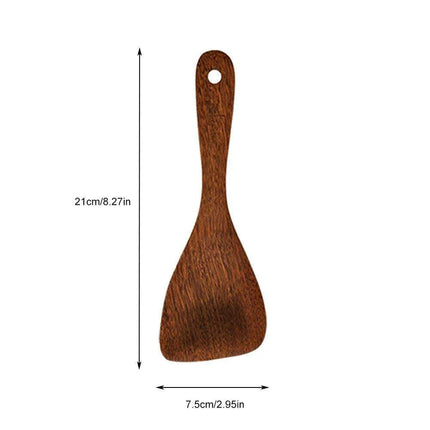 Artisan Japanese Wooden Cooking Utensils Set: Eco-Friendly Thin Spatula and Rice Spoon for Your Kitchen