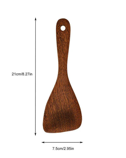 Artisan Japanese Wooden Cooking Utensils Set: Eco-Friendly Thin Spatula and Rice Spoon for Your Kitchen