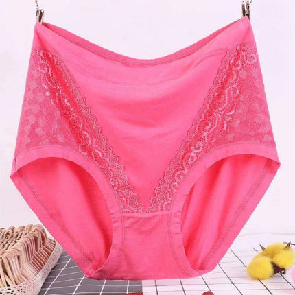 Plus Size High Waist Modal Briefs for Women - Breathable Solid Color Lingerie