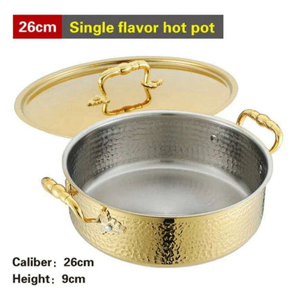 Versatile Dual Flavor Stainless Steel Hotpot with Crystal Clear Soup Pot - Enhance Your Culinary Adventures