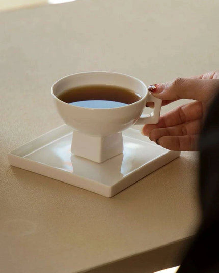 Regal Elegance: Medieval Red Bone China Tea Cup Collection