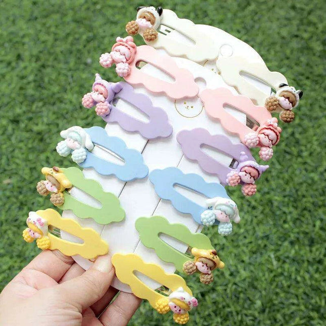 Adorable Sanrio Character Hairpin Set: Kuromi, My Melody, and Cinnamoroll - Cute Accessories for Trendy Girls