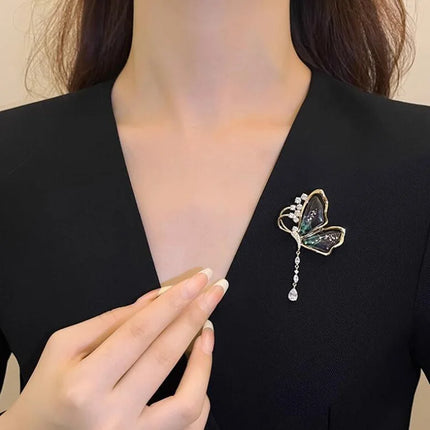 Trendy Zone Lovely Birds Butterfly Cat Brooch with Pearl & Rhinestones