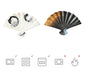 Elegant Handcrafted Fan-Shaped Ceramic Dining Plate