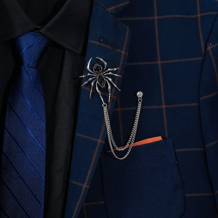 Super Factory A Men's Personalized Spider Brooch - Versatile Fashion A