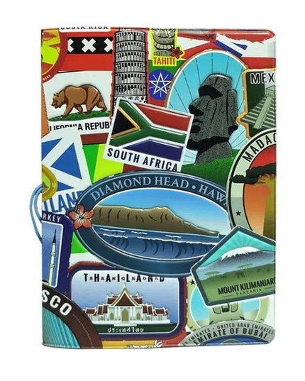 Chic 3D Printed Passport Holder with Card Slots and Faux Leather Texture