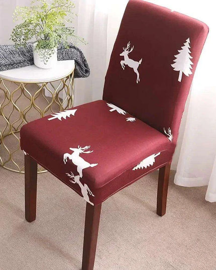 Chic Dark Blue Floral Slipcover for Nordic-Inspired Chairs