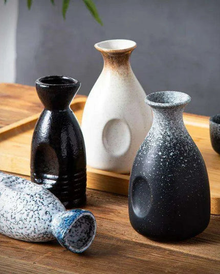 Refined Japanese Ceramic Sake Set for Elegant Beverage Serving