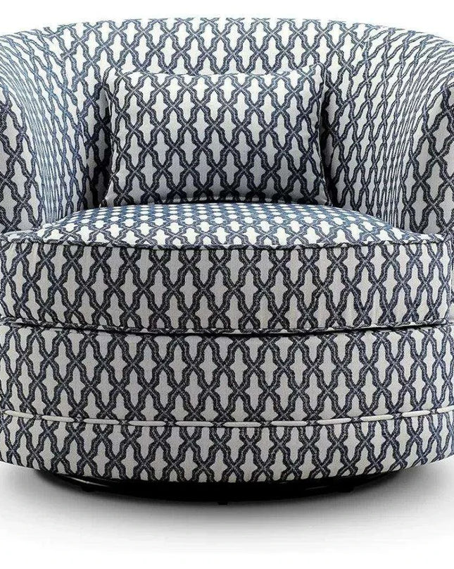 Modern Swivel Barrel Chair Set with Free Decorative Pillow - Your Comfort Haven