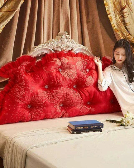 Royal Elegance Luxe Bedside Backrest Cushion with Washable Cover – Ultimate Comfort for a Dreamy Bedroom Escape