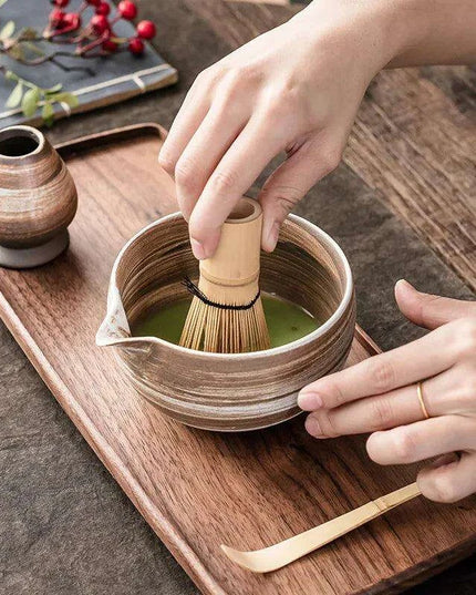 Zen Matcha Tea Set with Bamboo Whisk and Spoon