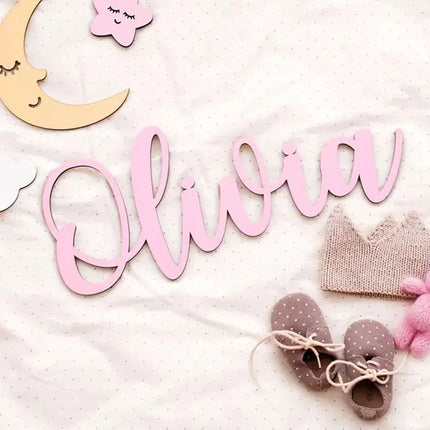 Personalized Wooden Name Sign – Custom Text Wall Decor