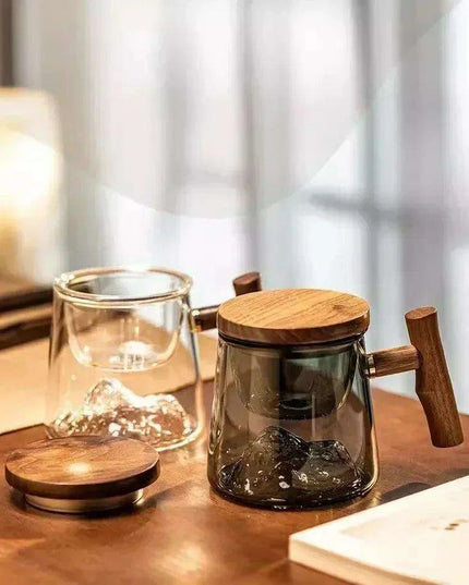 Elegant Borosilicate Glass Tea Mug with Infuser for Exceptional Brewing Delight