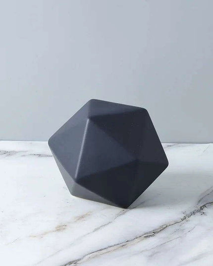 Elegant Marbled Ceramic Geometric Polyhedron Decorative Ball