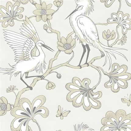 3D Pink Swan Wallpaper Mural — Kids Room, 10 Patterns, 7 Materials
