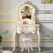 Chic European Minimalist Makeup Vanity Table