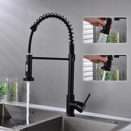 AliKopy 360° Rotating Pull-Out Kitchen Faucet - Hot & Cold Water Mixer