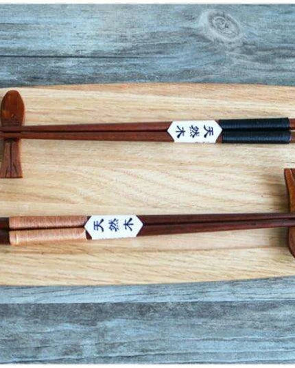 Artisan Wooden Japanese Chopsticks with Anti-Roll Design - Elevate Your Dining Experience