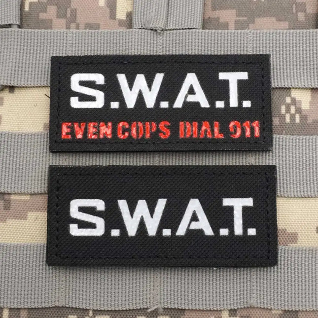 S.W.A.T Decorative Hook-Backed Patch, 9 × 3.8 cm