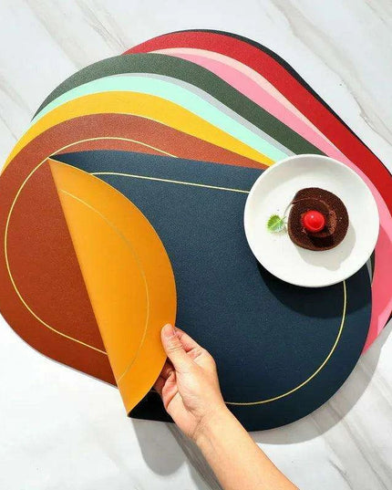 Elegant PVC Leather Table Mats - Modern & Functional